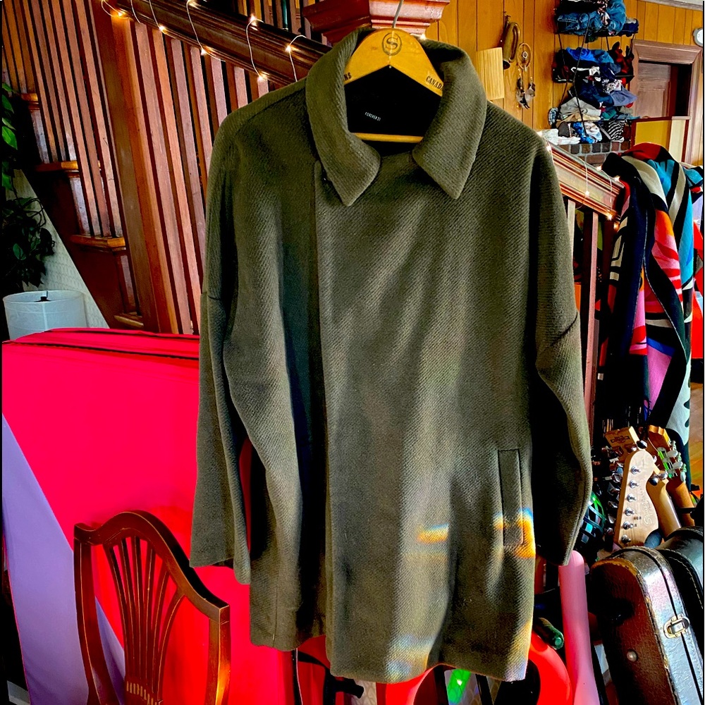 Army green coat